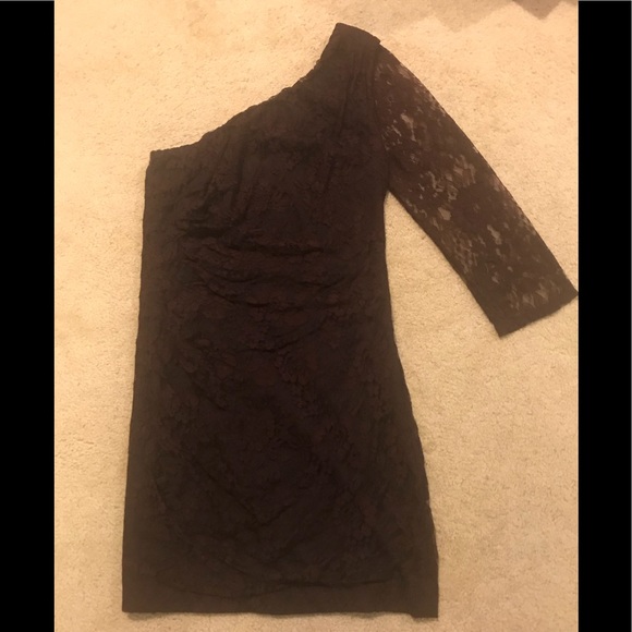EXPRESS LACE ONE SHOULDER DRESS - Picture 1 of 4